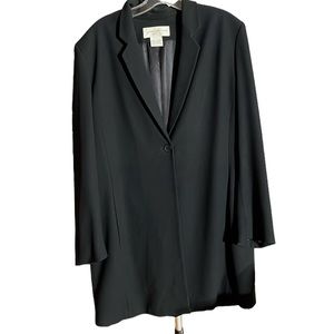Jones New York  size 12 black 3/4 length blazer / jacket dress up or down Lands
